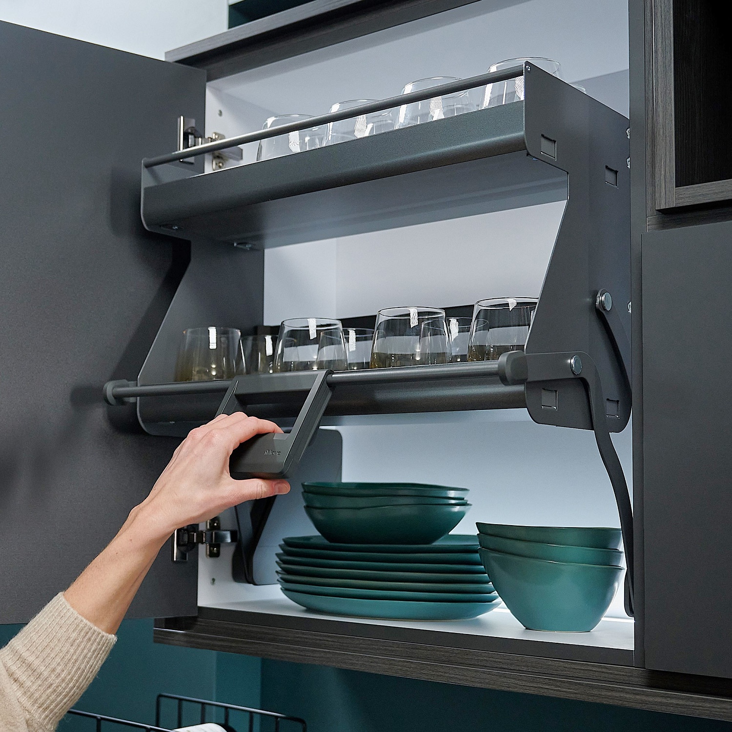 Ай мув 2 умные полки iMove 600 мм цвет АНТРАЦИТ Kessebohmer | официальный магазин